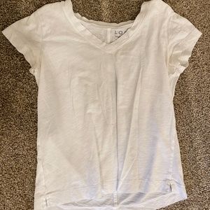 White V-neck Tank Top